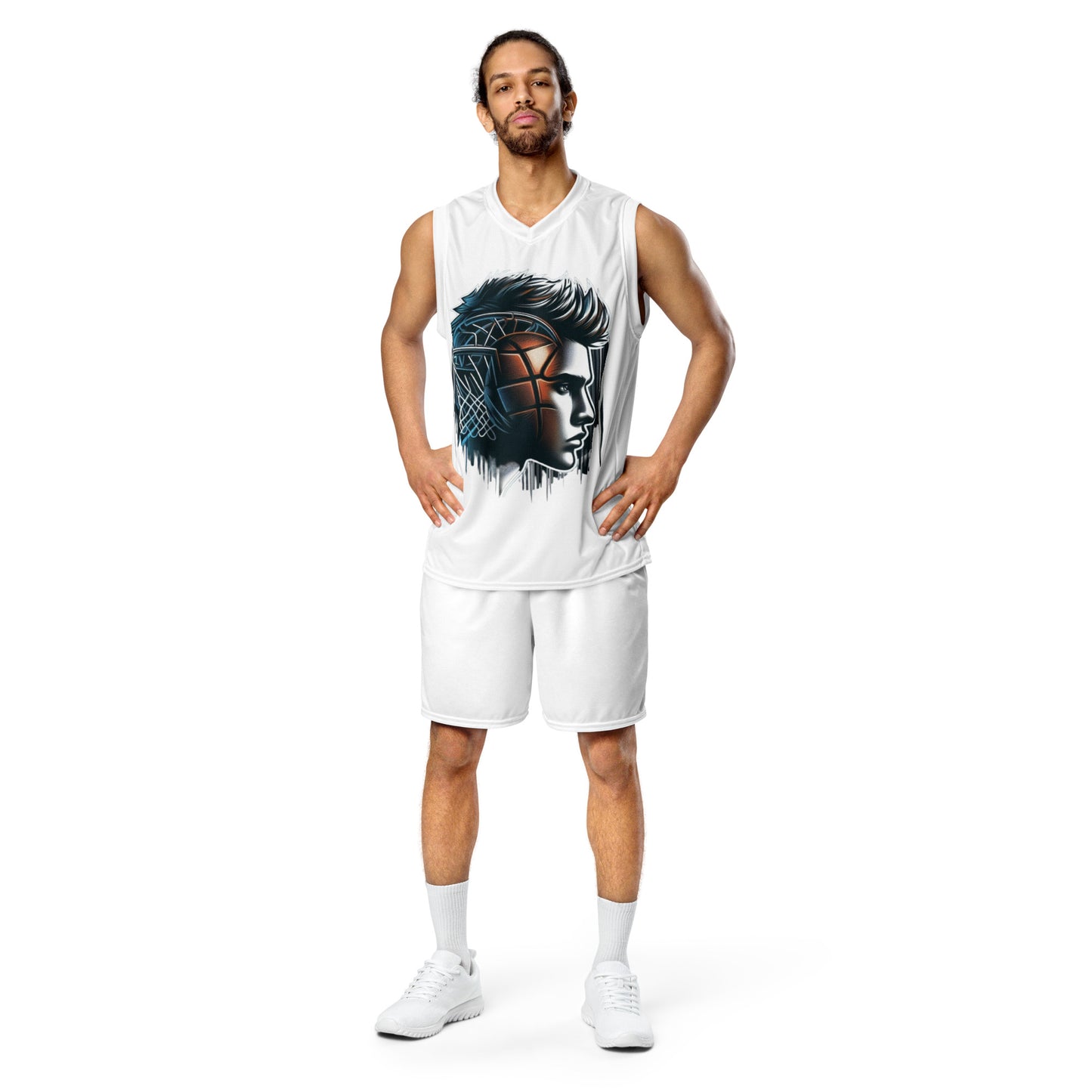 Recycled unisex basketball jersey