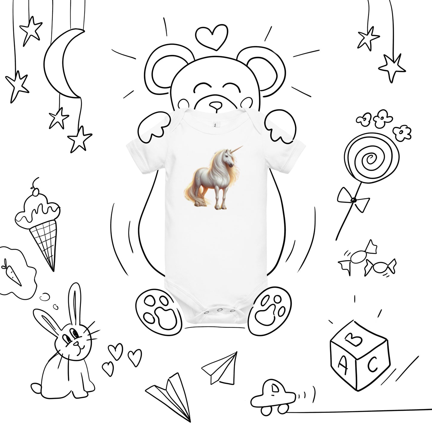 Kurzärmliger Baby-Einteiler