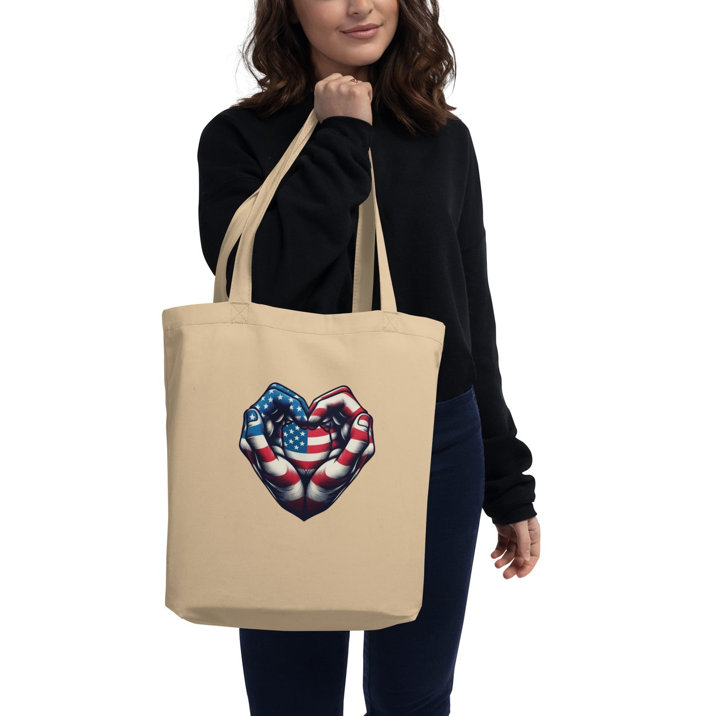 Eco Tote Bag, USA, Heart