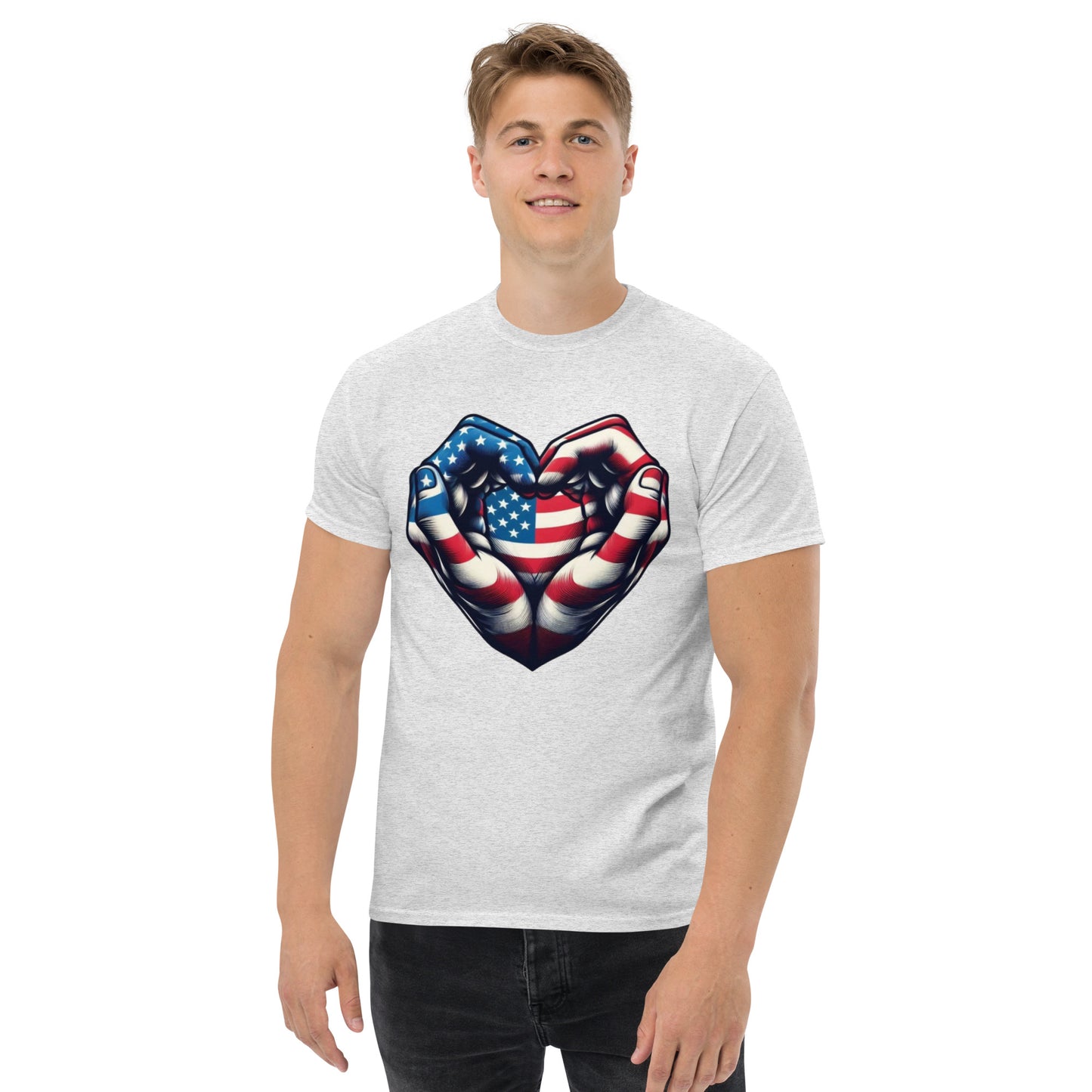 Unisex classic tee, USA, Heart