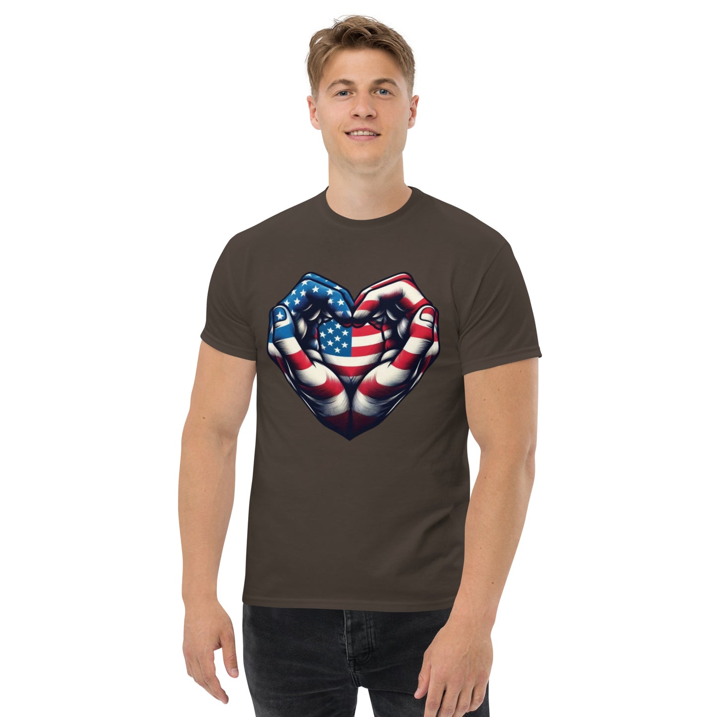 Unisex classic tee, USA, Heart