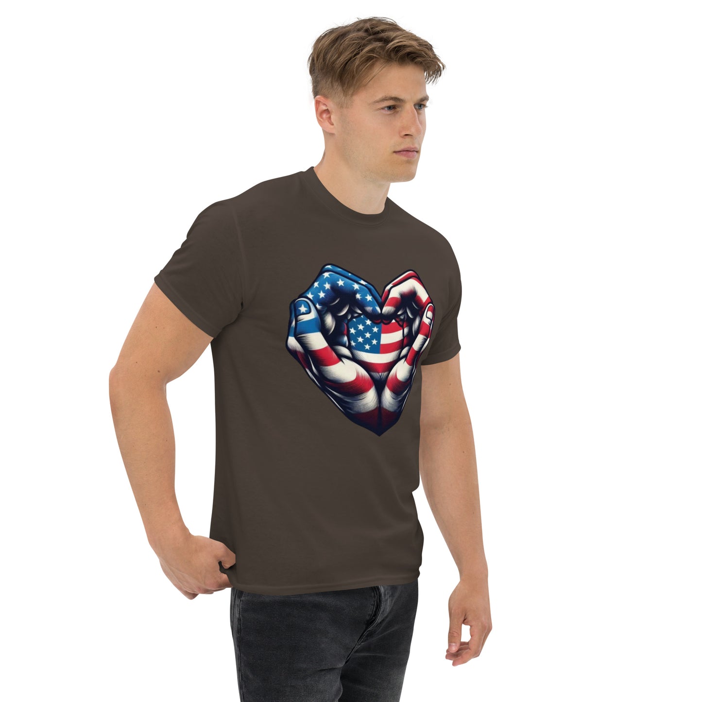 Unisex classic tee, USA, Heart