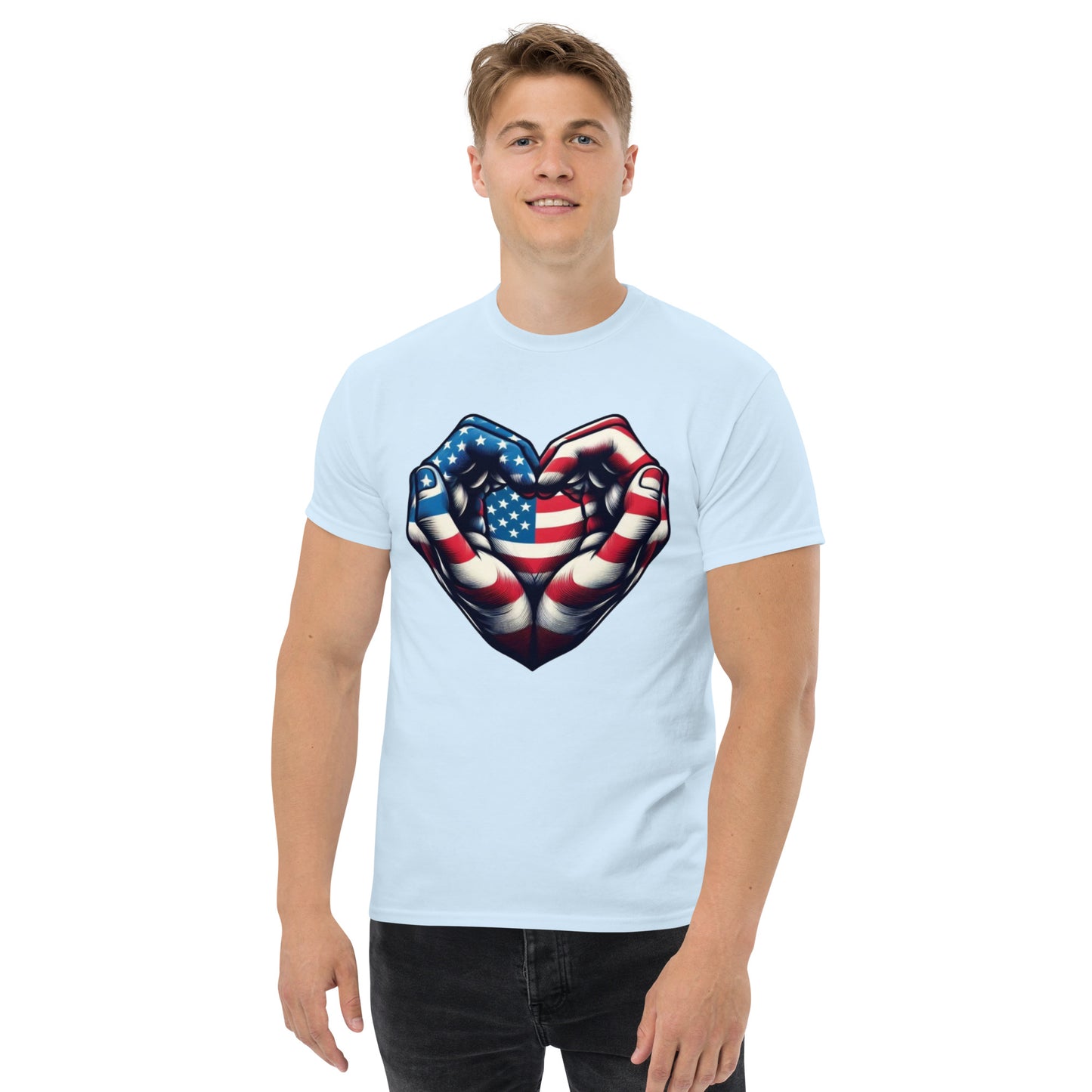 Unisex classic tee, USA, Heart