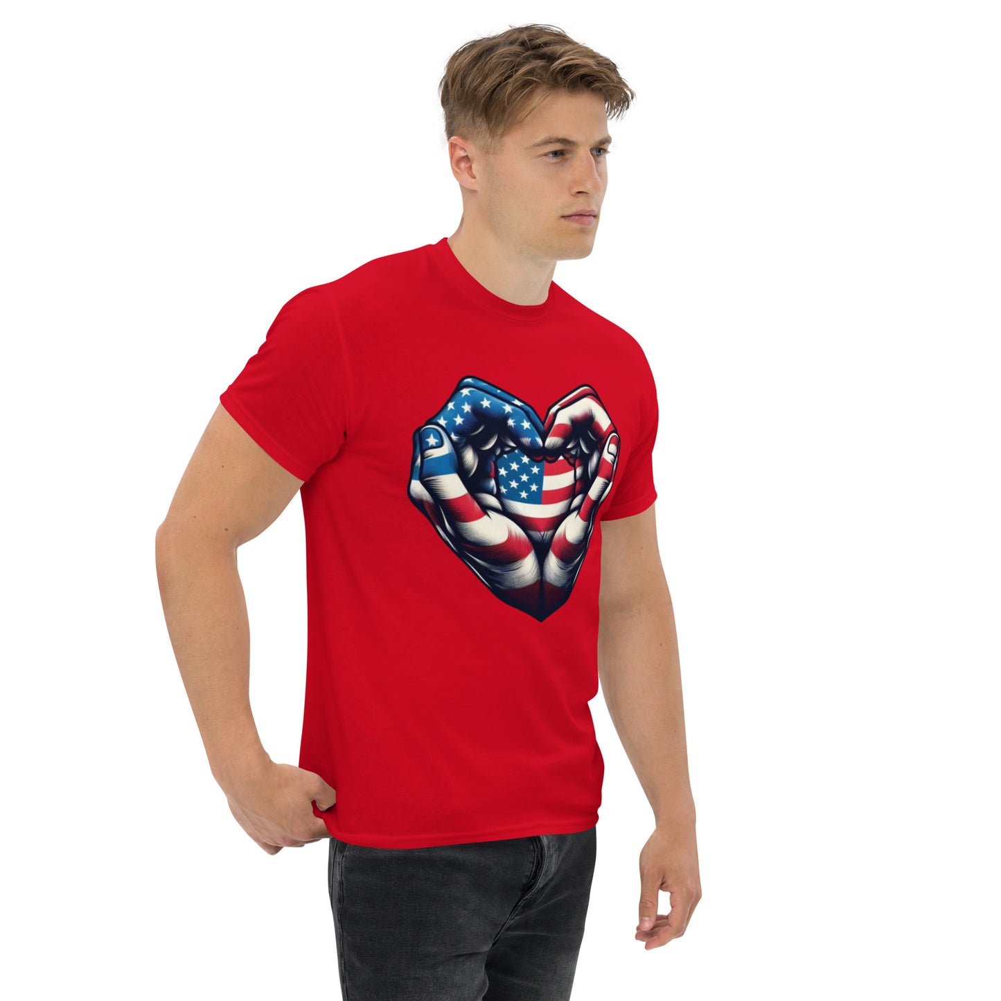 Unisex classic tee, USA, Heart