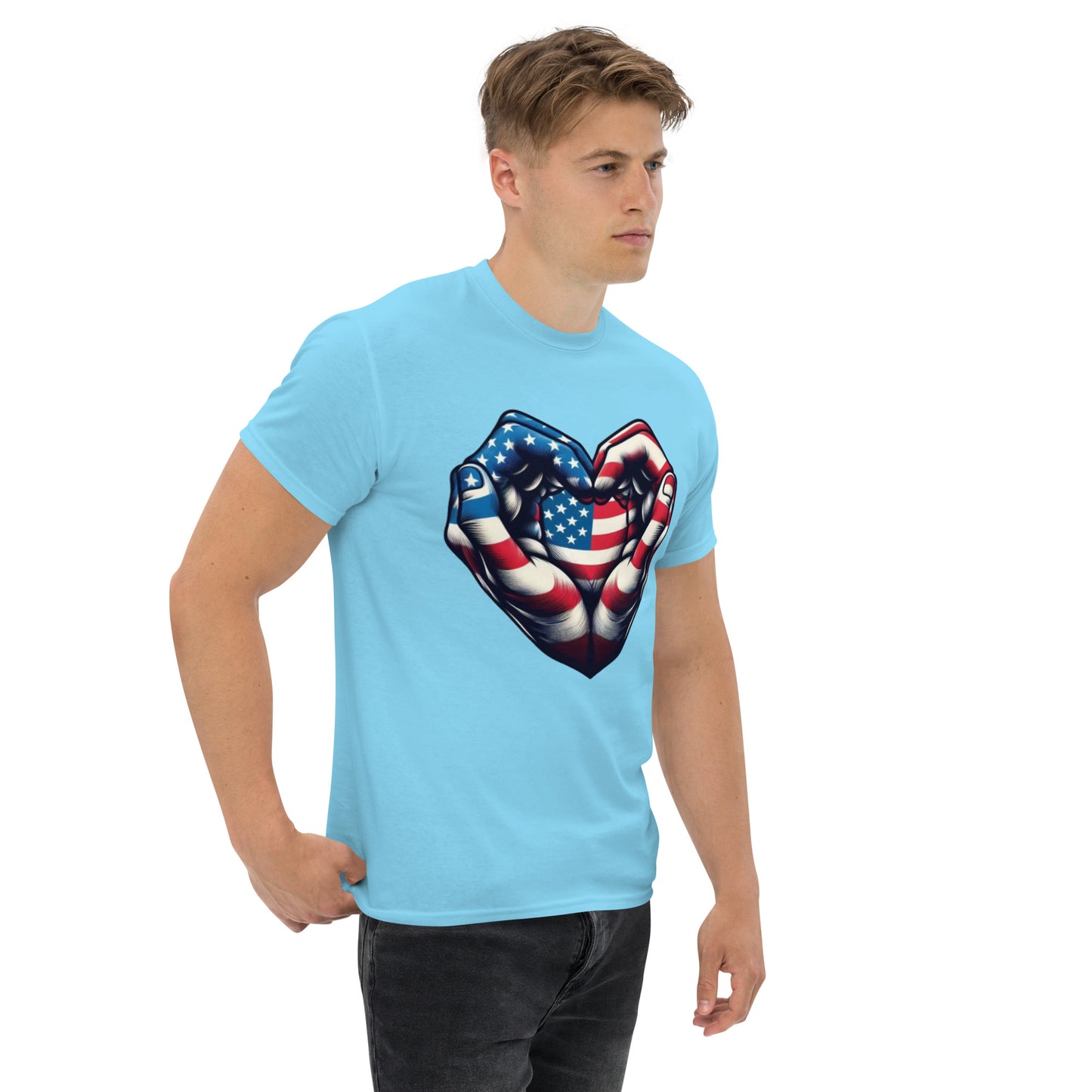 Unisex classic tee, USA, Heart