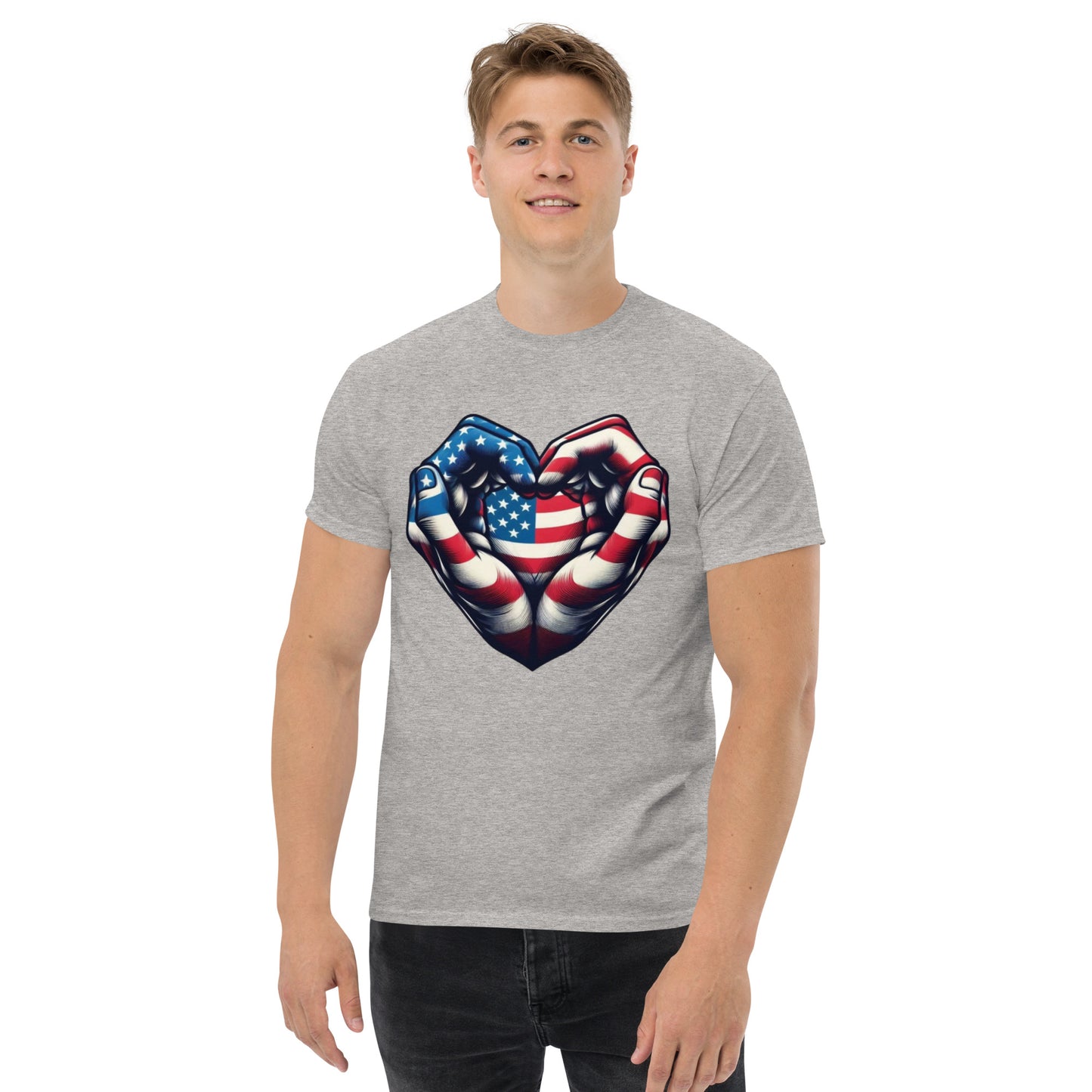 Unisex classic tee, USA, Heart
