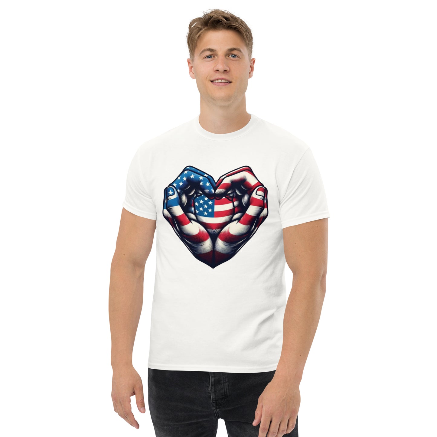 Unisex classic tee, USA, Heart
