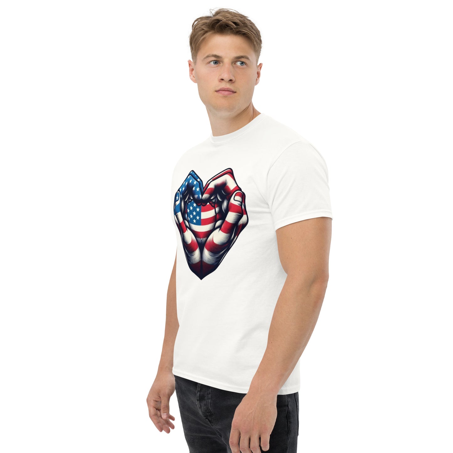 Unisex classic tee, USA, Heart