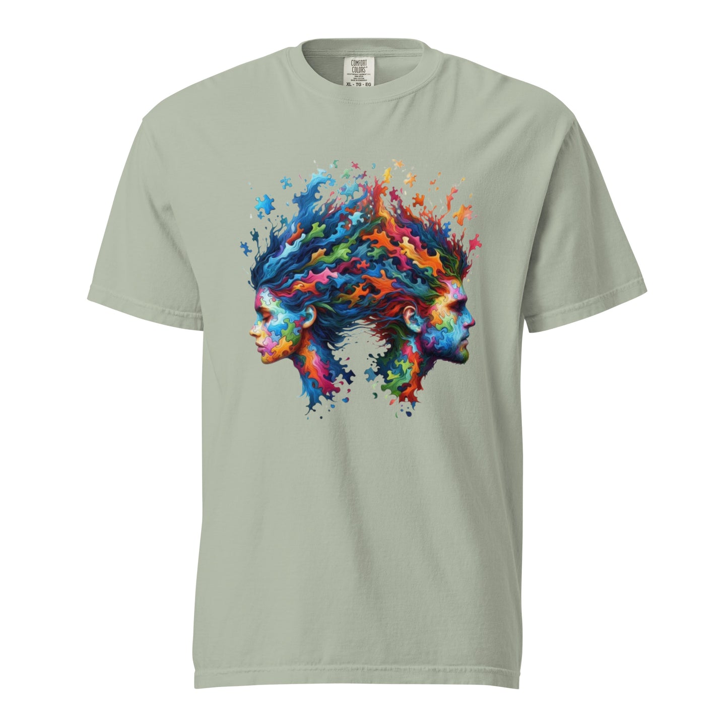 Schweres textilgefärbtes Unisex-T-Shirt