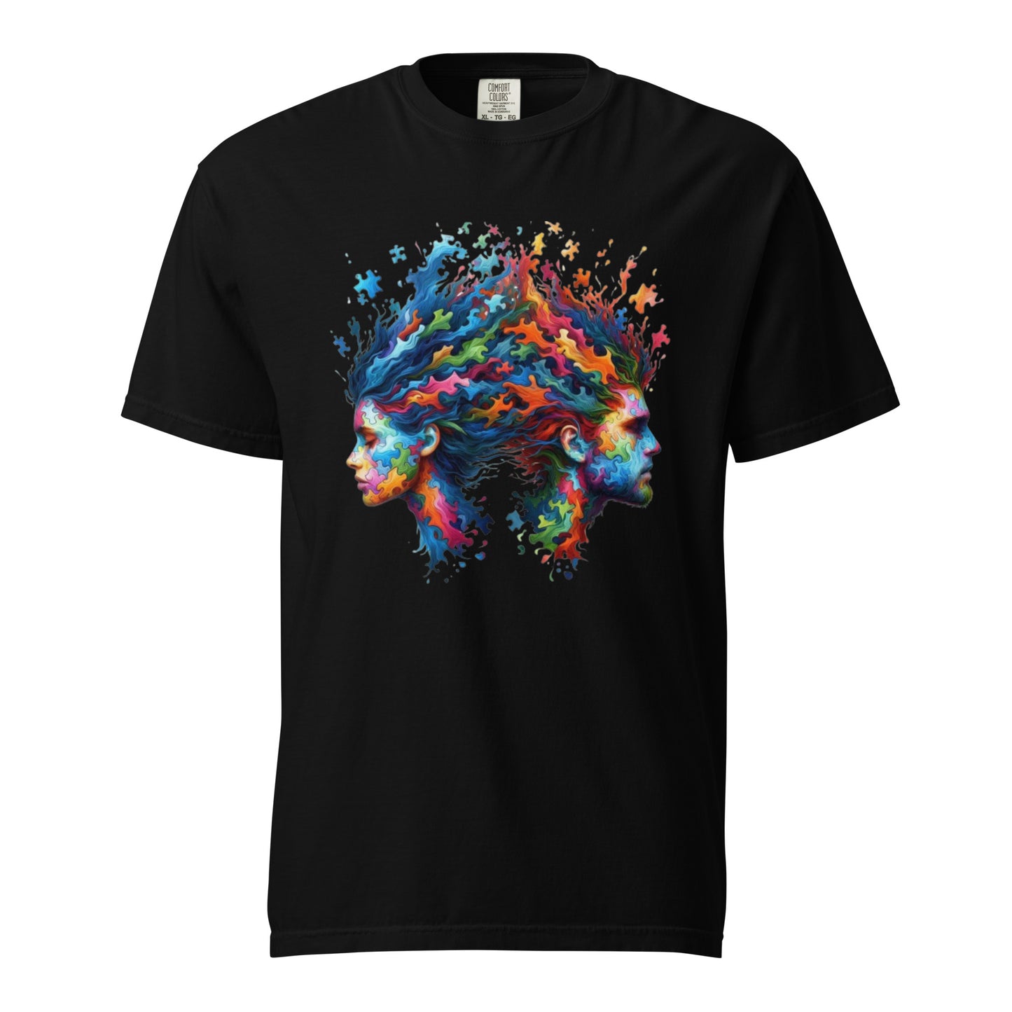 Schweres textilgefärbtes Unisex-T-Shirt