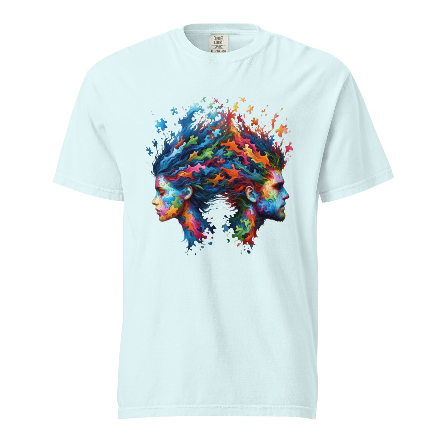 Schweres textilgefärbtes Unisex-T-Shirt