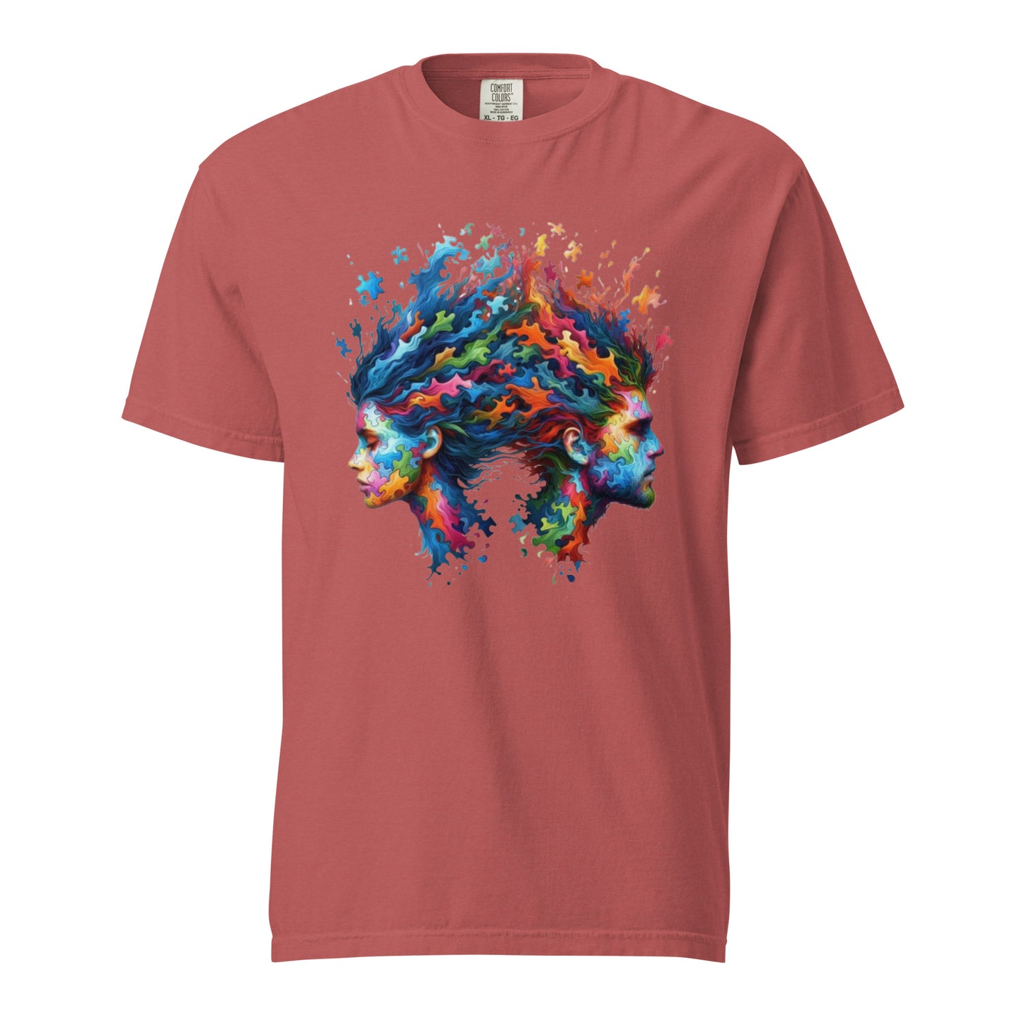Schweres textilgefärbtes Unisex-T-Shirt
