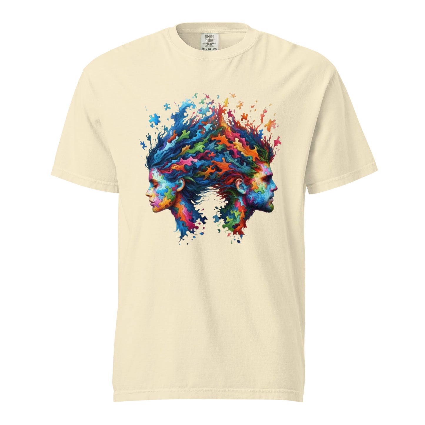 Schweres textilgefärbtes Unisex-T-Shirt