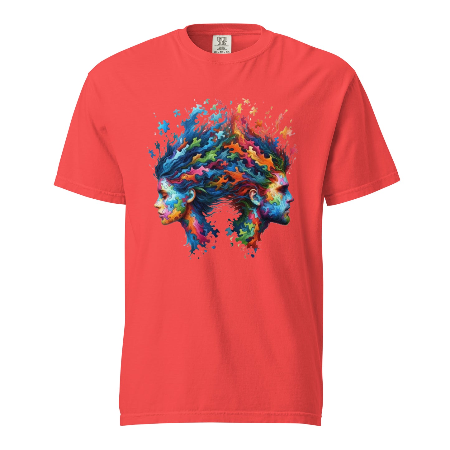 Schweres textilgefärbtes Unisex-T-Shirt