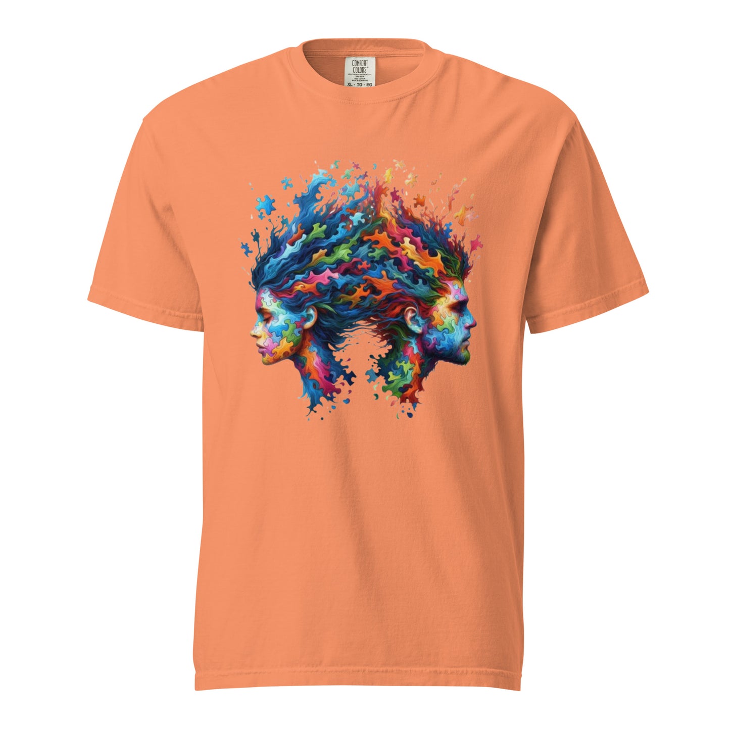 Schweres textilgefärbtes Unisex-T-Shirt