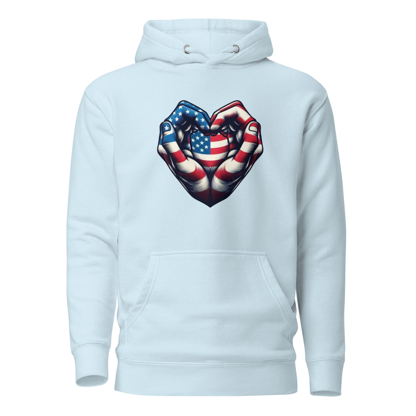 Unisex Hoodie, USA, Heart