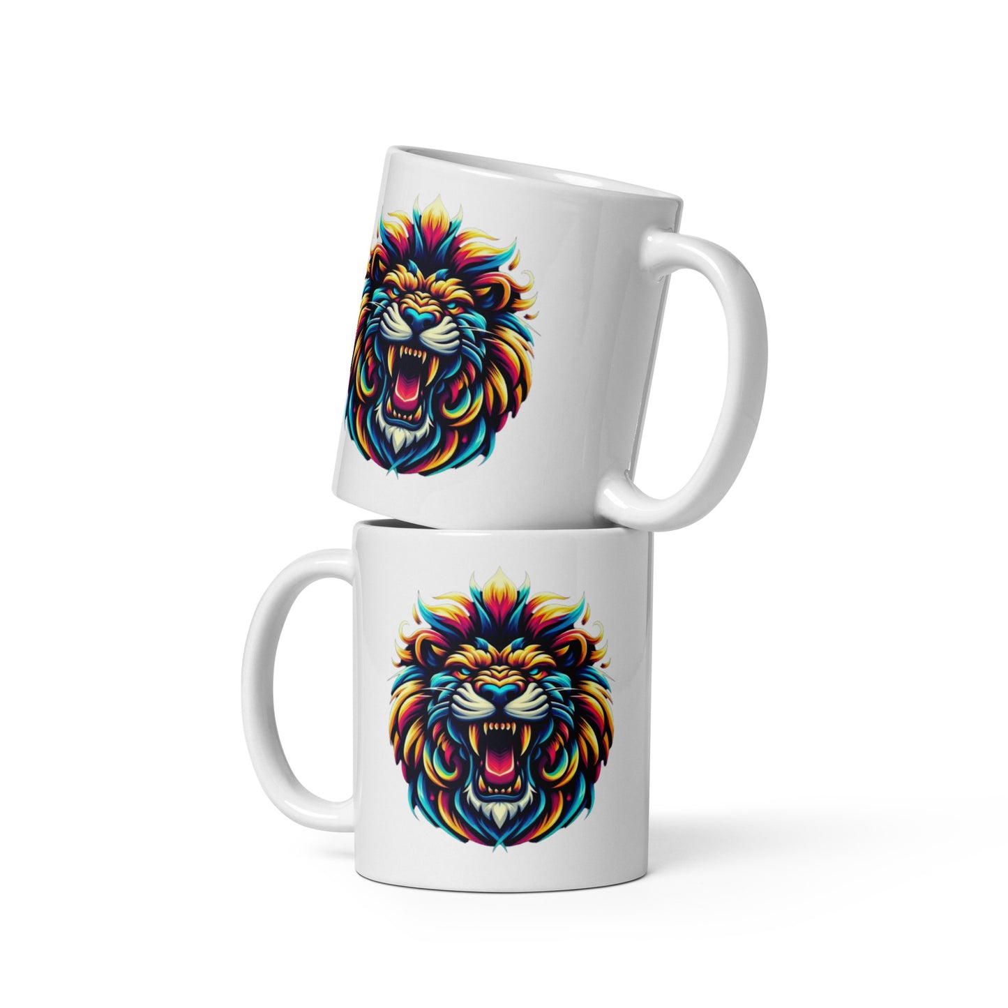 White glossy mug