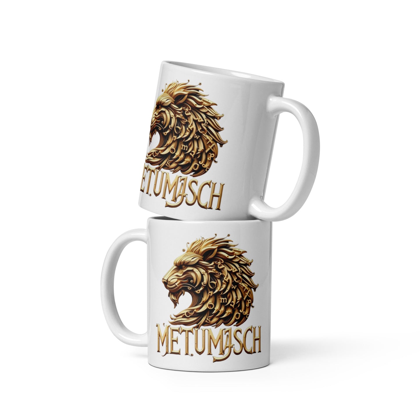 White glossy mug