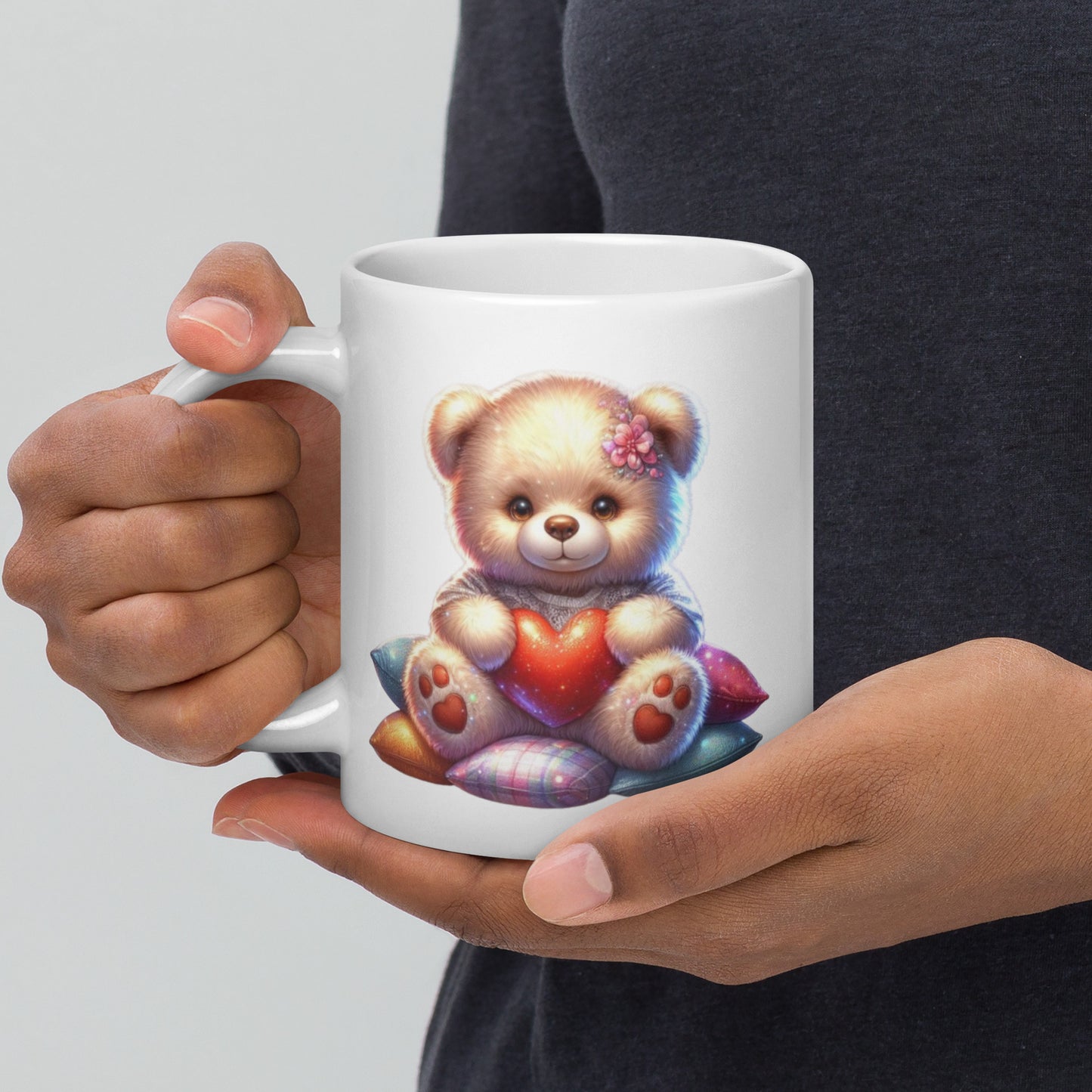 White glossy mug