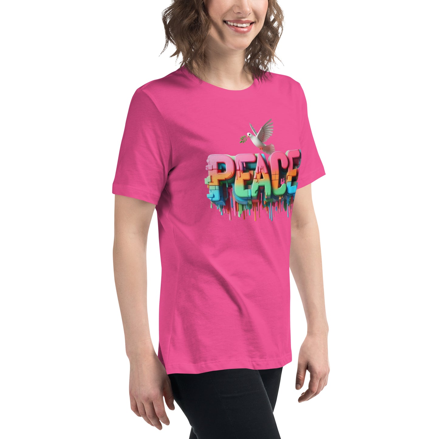 Women's Relaxed T-Shirt, Peace