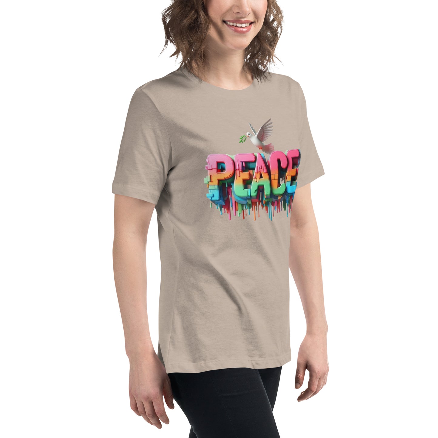 Women's Relaxed T-Shirt, Peace