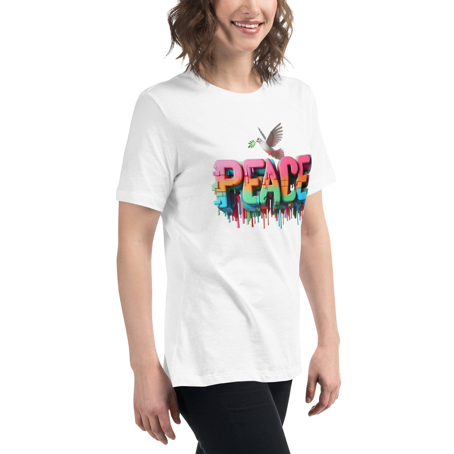 Women's Relaxed T-Shirt, Peace