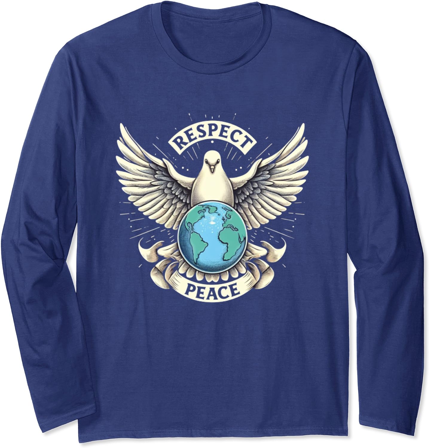 Respekt und Frieden auf der Erde Langarmshirt
