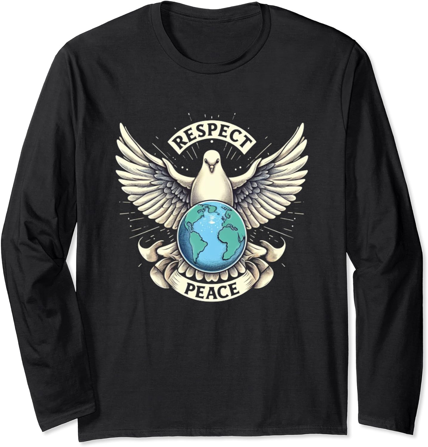 Respekt und Frieden auf der Erde Langarmshirt