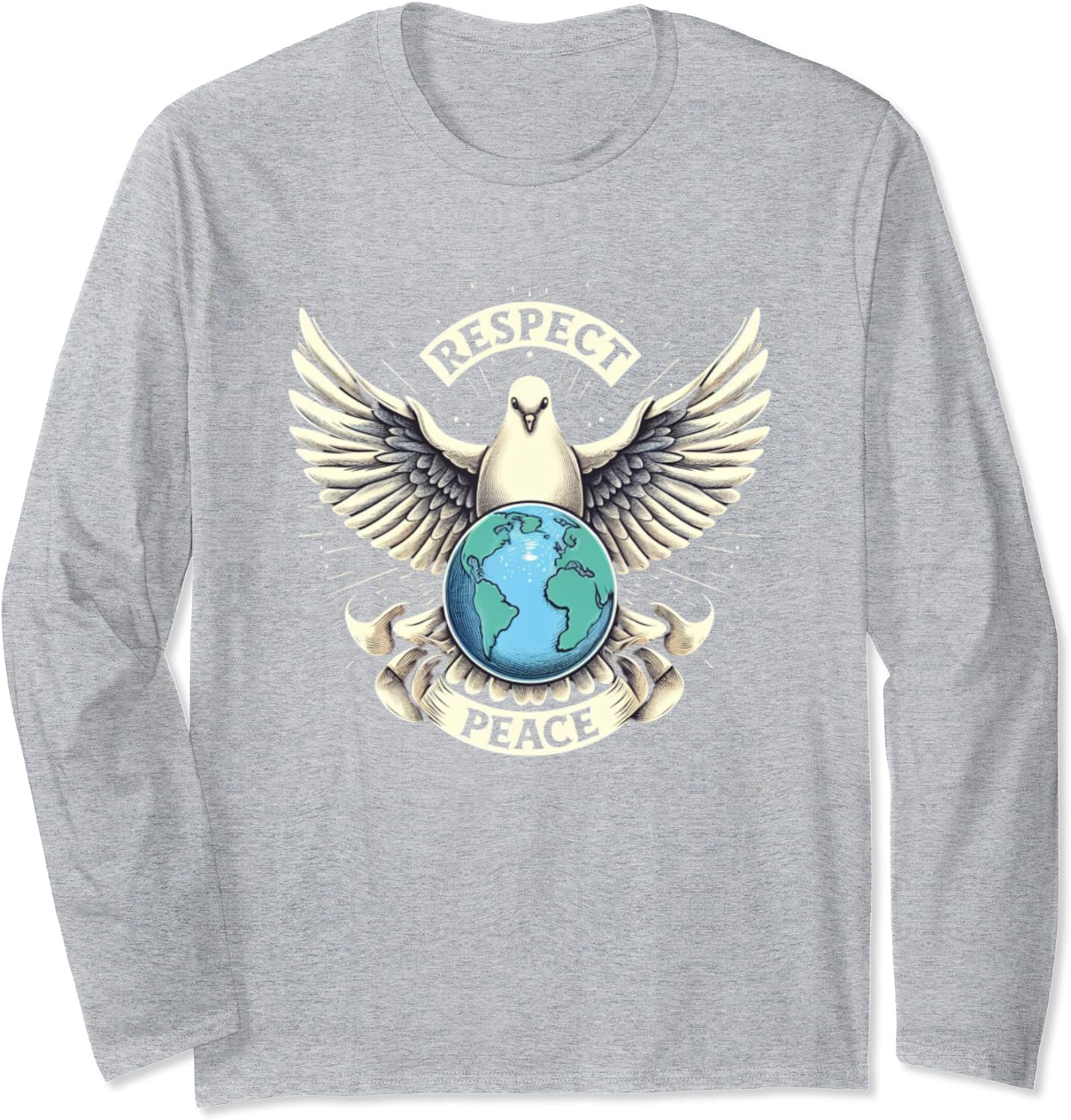 Respekt und Frieden auf der Erde Langarmshirt