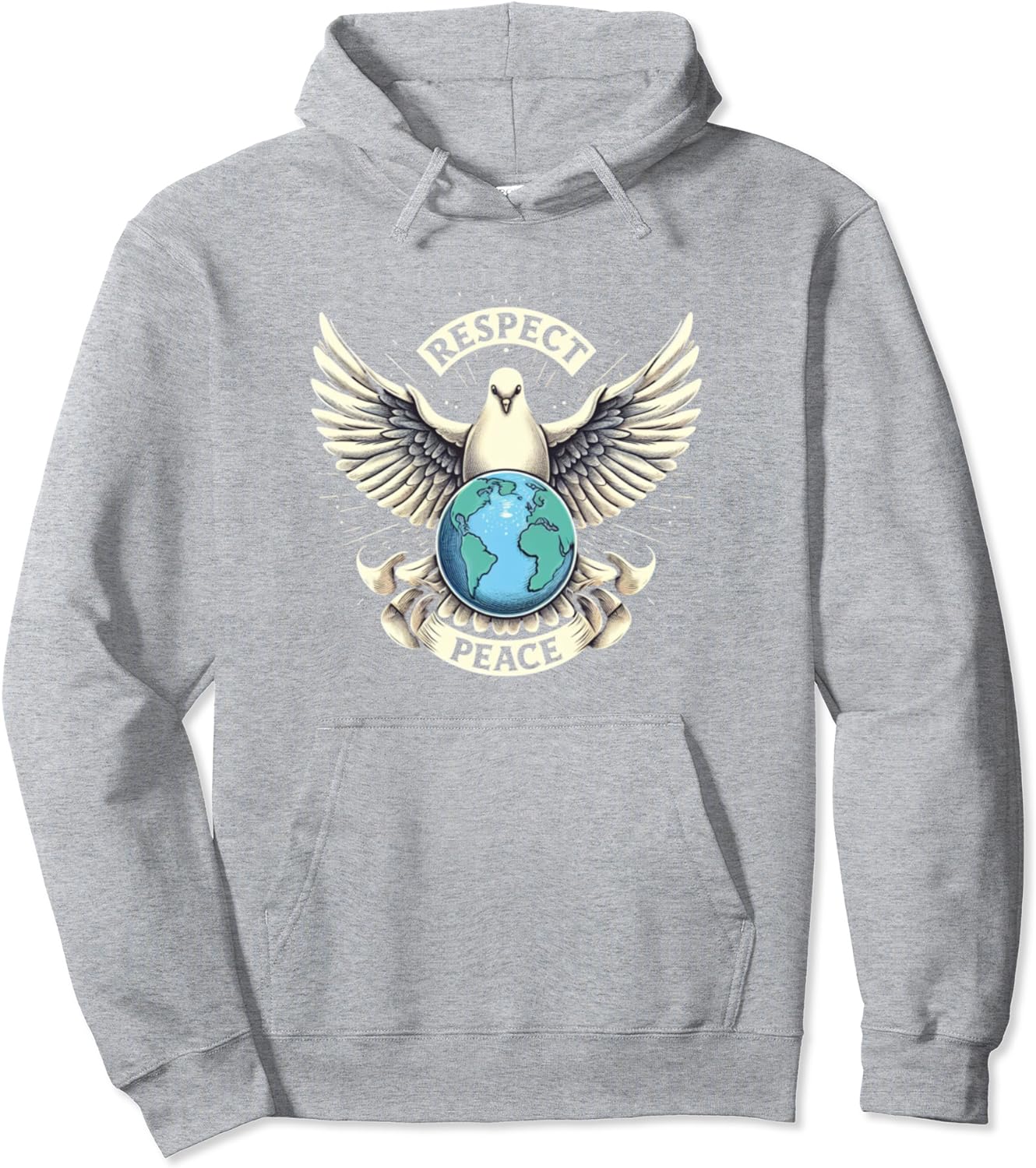 Respekt und Frieden auf der Erde Pullover Hoodie