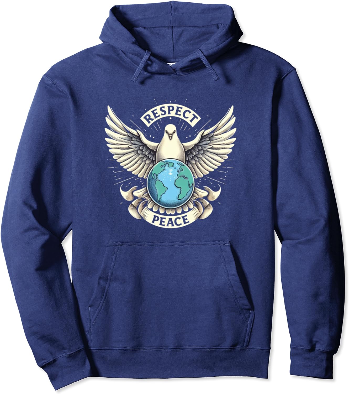 Respekt und Frieden auf der Erde Pullover Hoodie