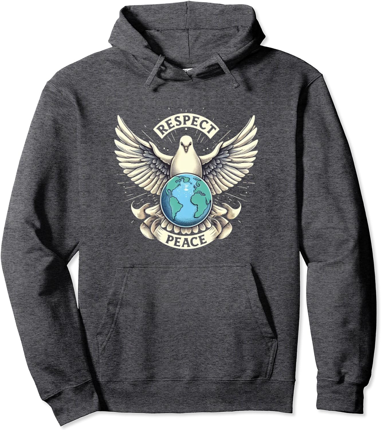 Respekt und Frieden auf der Erde Pullover Hoodie