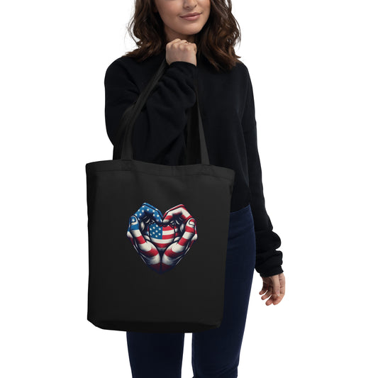Eco Tote Bag, USA, Heart