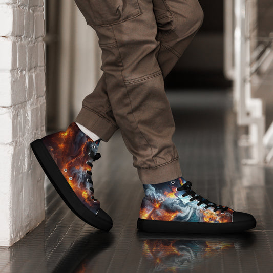 Men’s high top canvas shoes