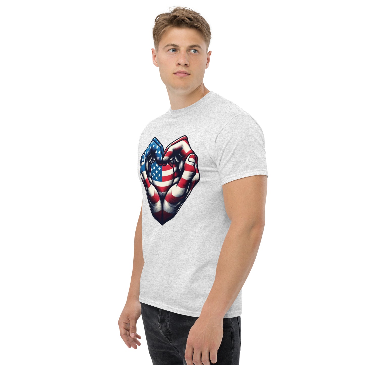 Unisex classic tee, USA, Heart