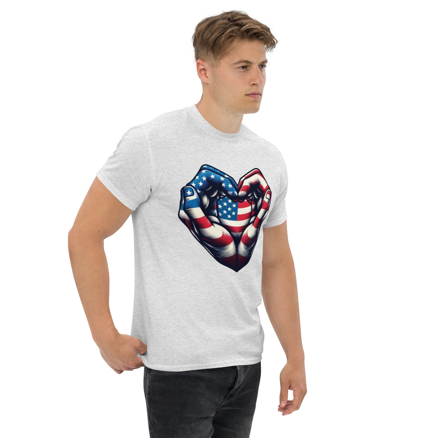Unisex classic tee, USA, Heart
