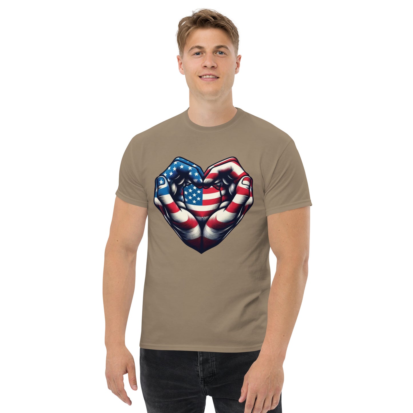 Unisex classic tee, USA, Heart