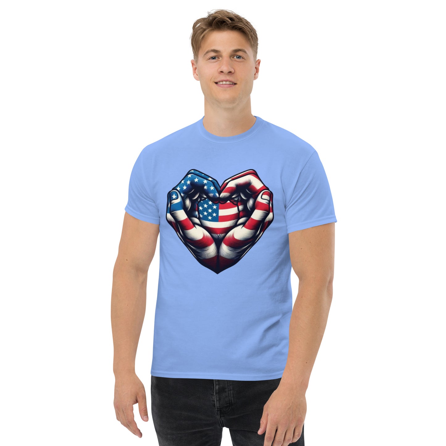 Unisex classic tee, USA, Heart