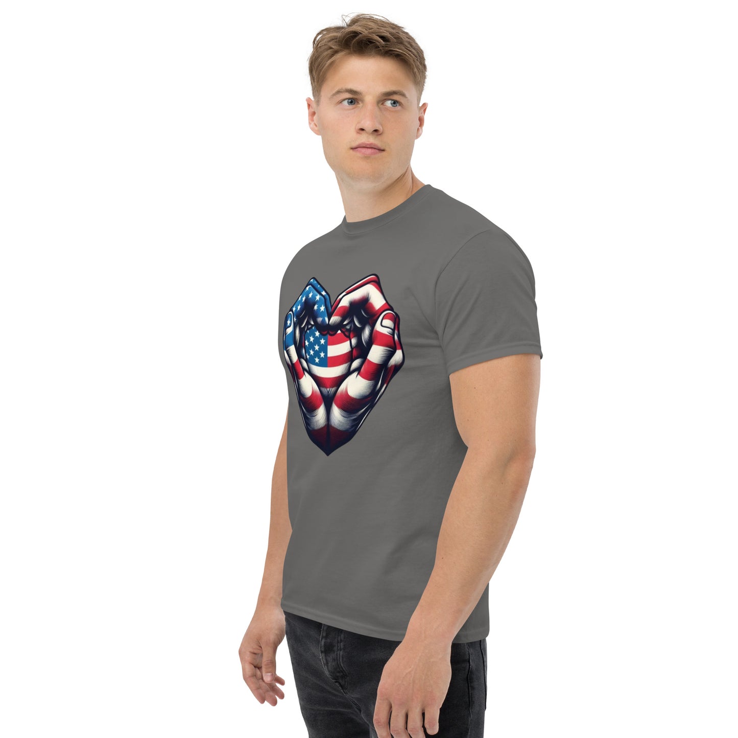 Unisex classic tee, USA, Heart