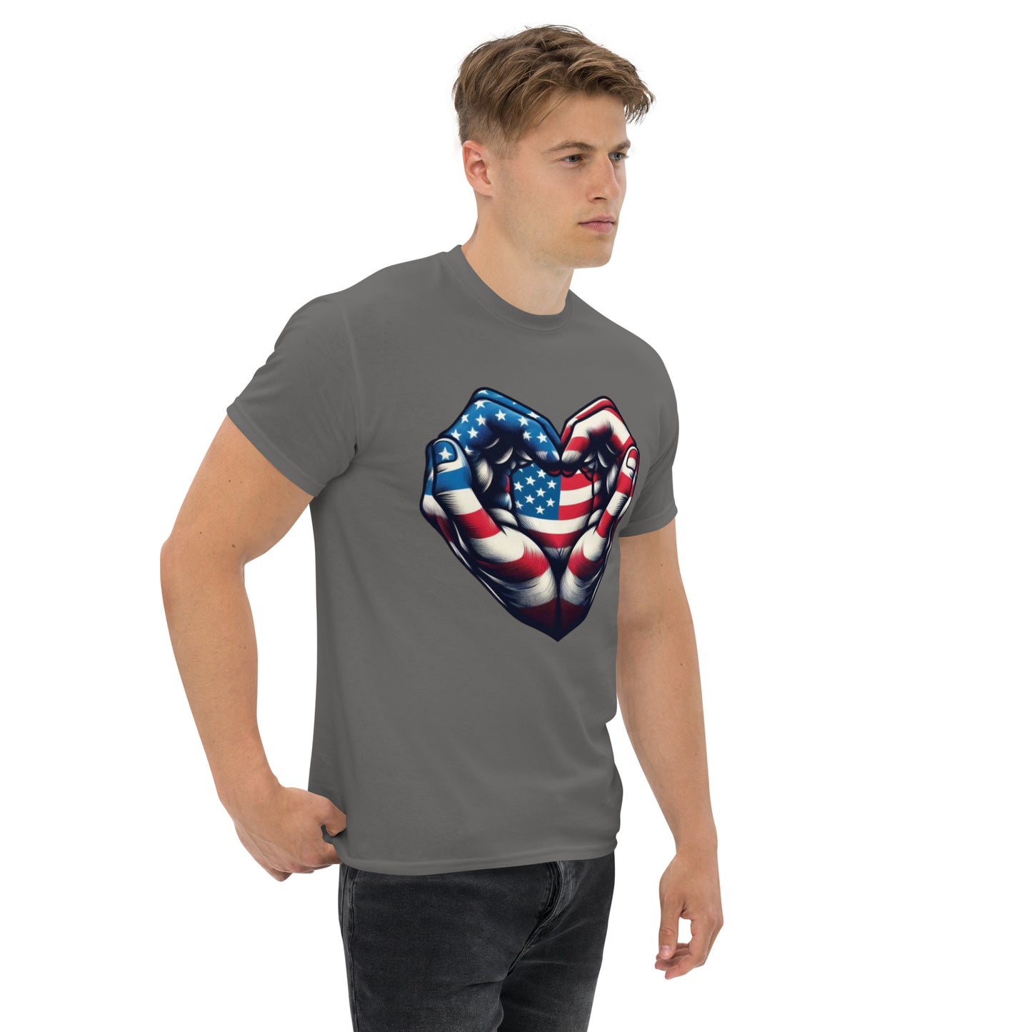 Unisex classic tee, USA, Heart