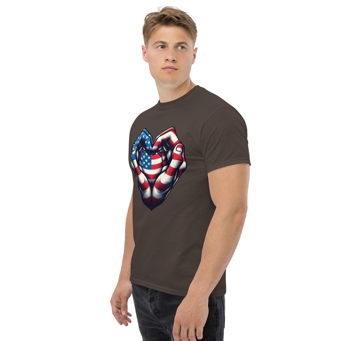 Unisex classic tee, USA, Heart