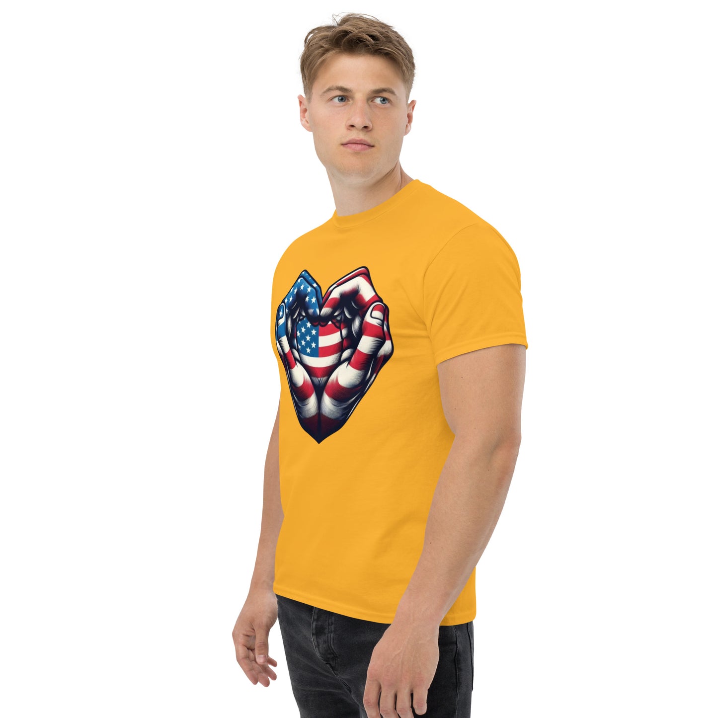 Unisex classic tee, USA, Heart