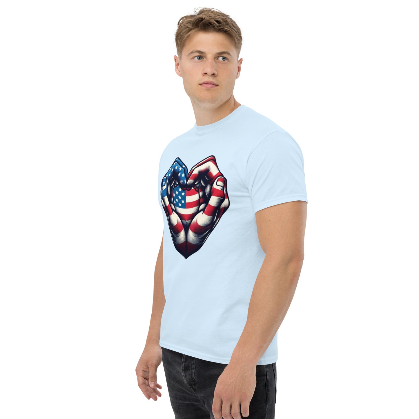 Unisex classic tee, USA, Heart
