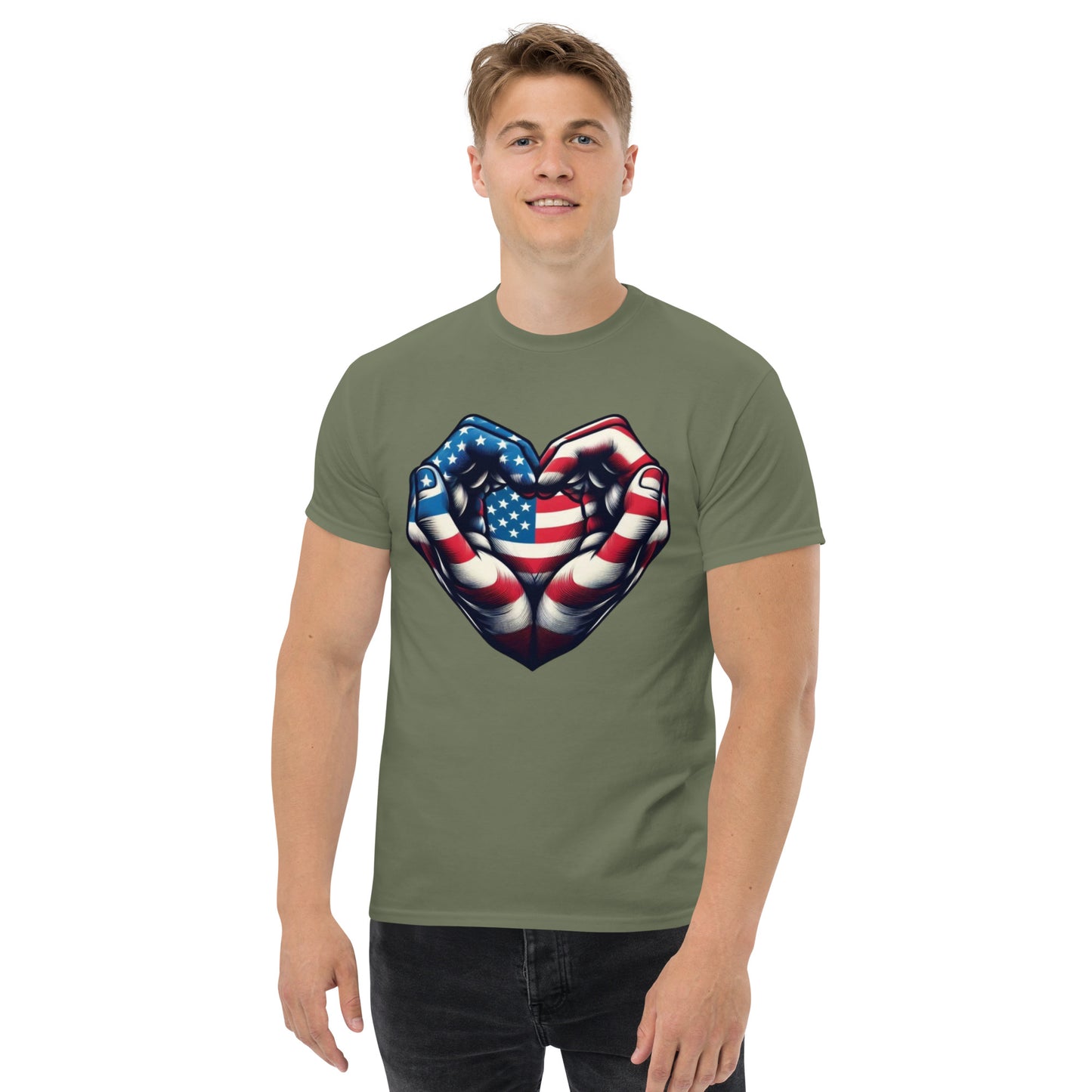 Unisex classic tee, USA, Heart