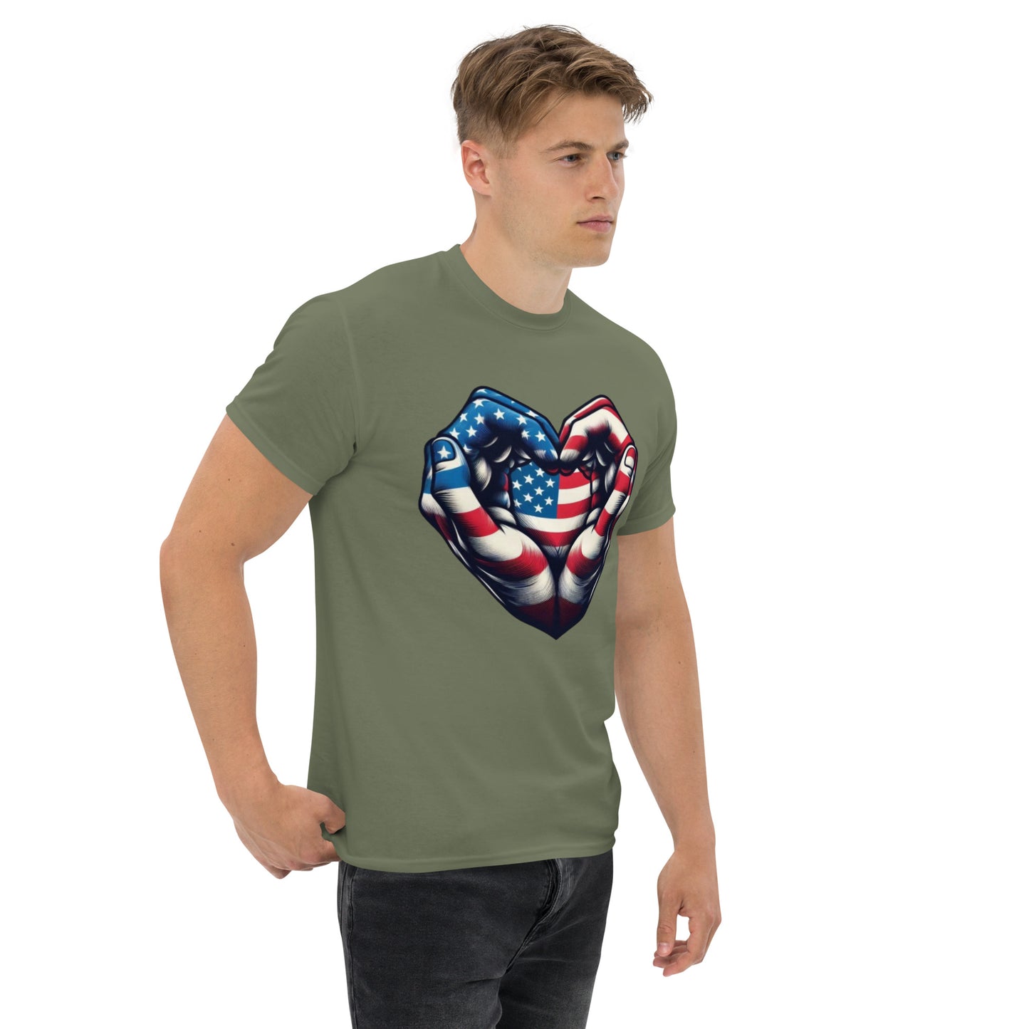 Unisex classic tee, USA, Heart
