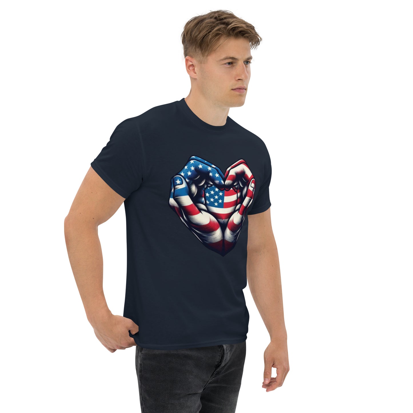 Unisex classic tee, USA, Heart