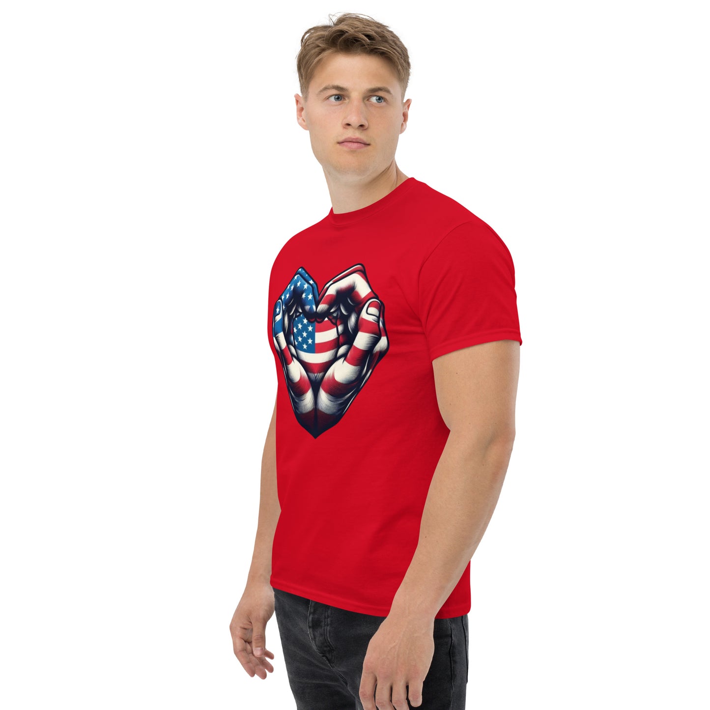 Unisex classic tee, USA, Heart