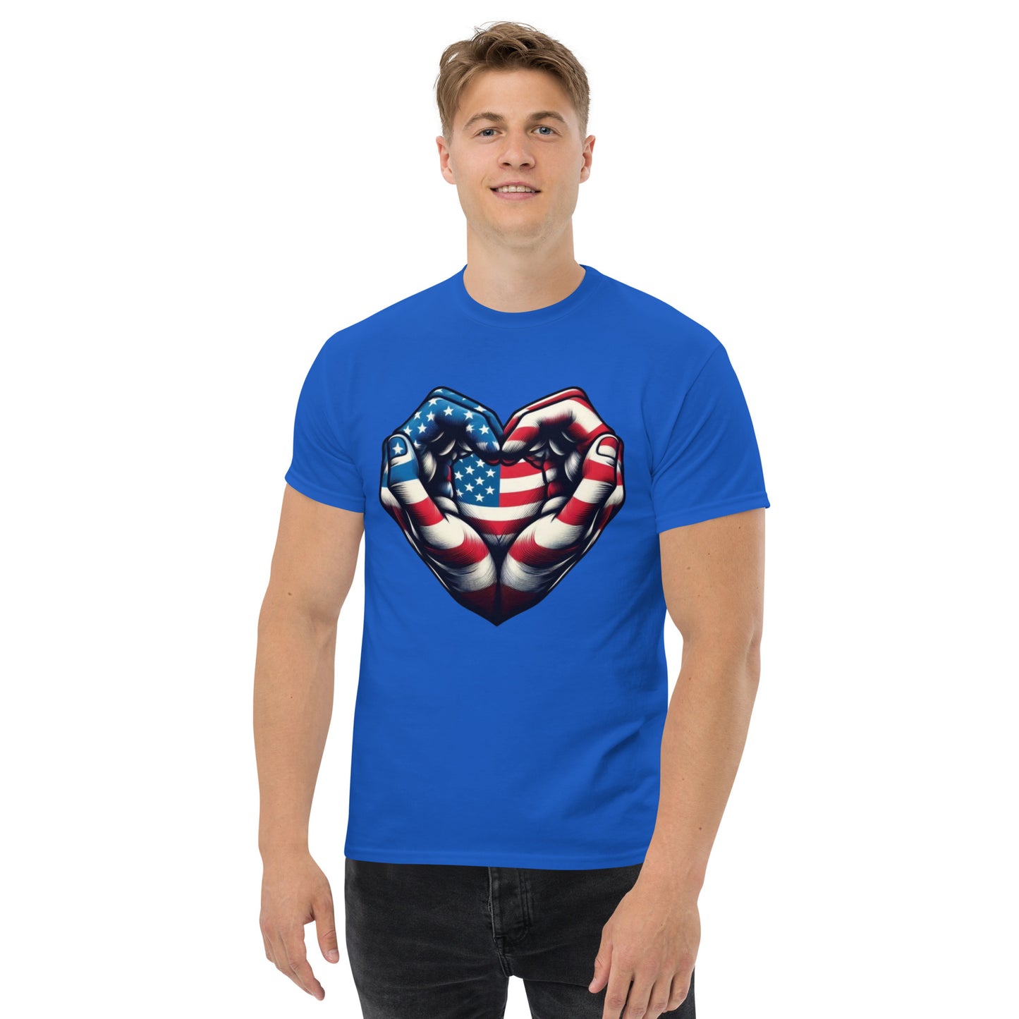 Unisex classic tee, USA, Heart