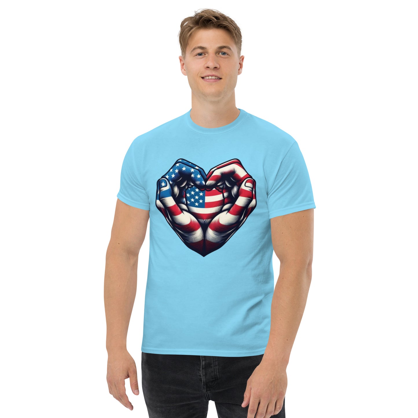 Unisex classic tee, USA, Heart