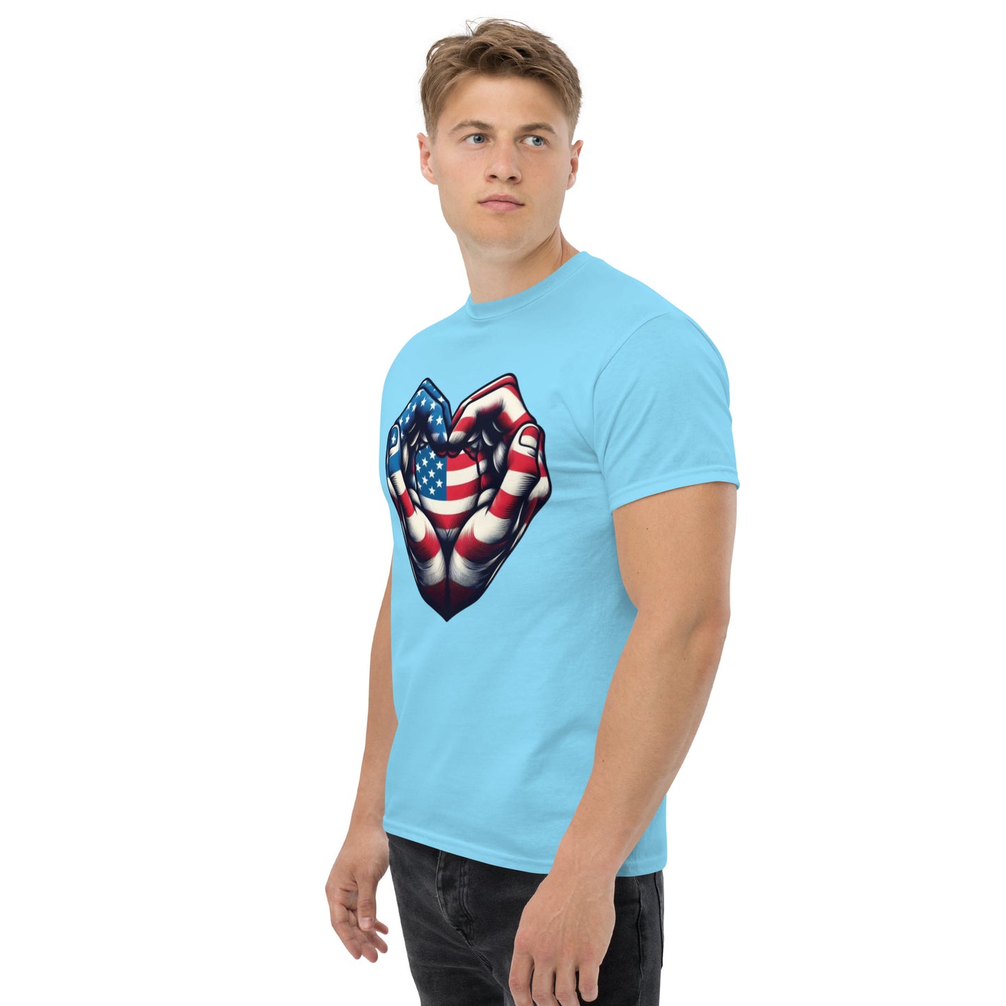 Unisex classic tee, USA, Heart